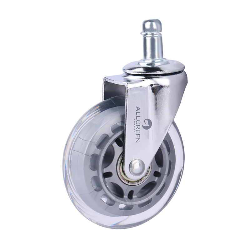 75mm PU transparent office chair wheels