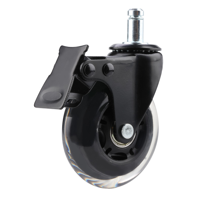 75mm black brake transparent wheels