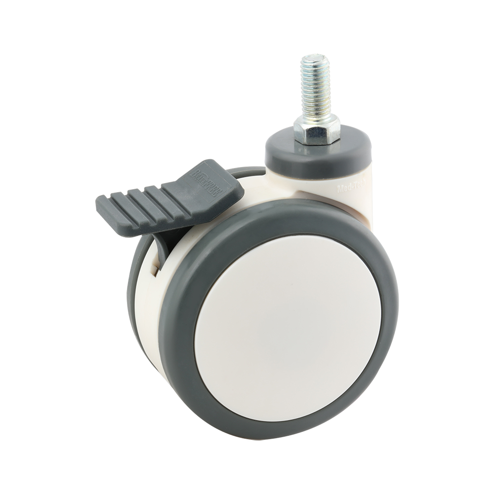 75mm light grey flat medical wheel