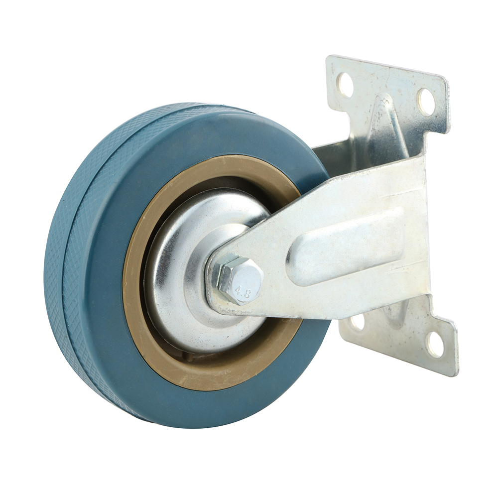 125mm rubber flat plate industrial wheels