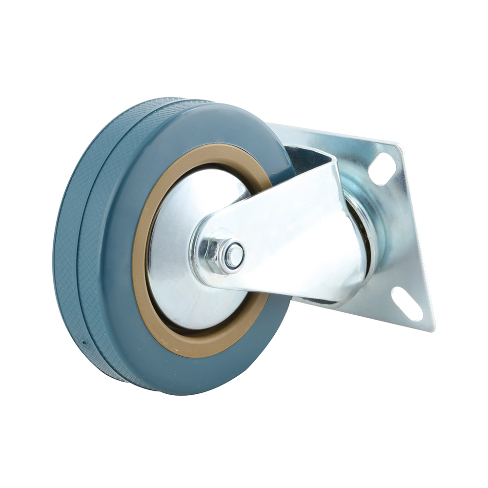 125mm rubber flat plate industrial wheels