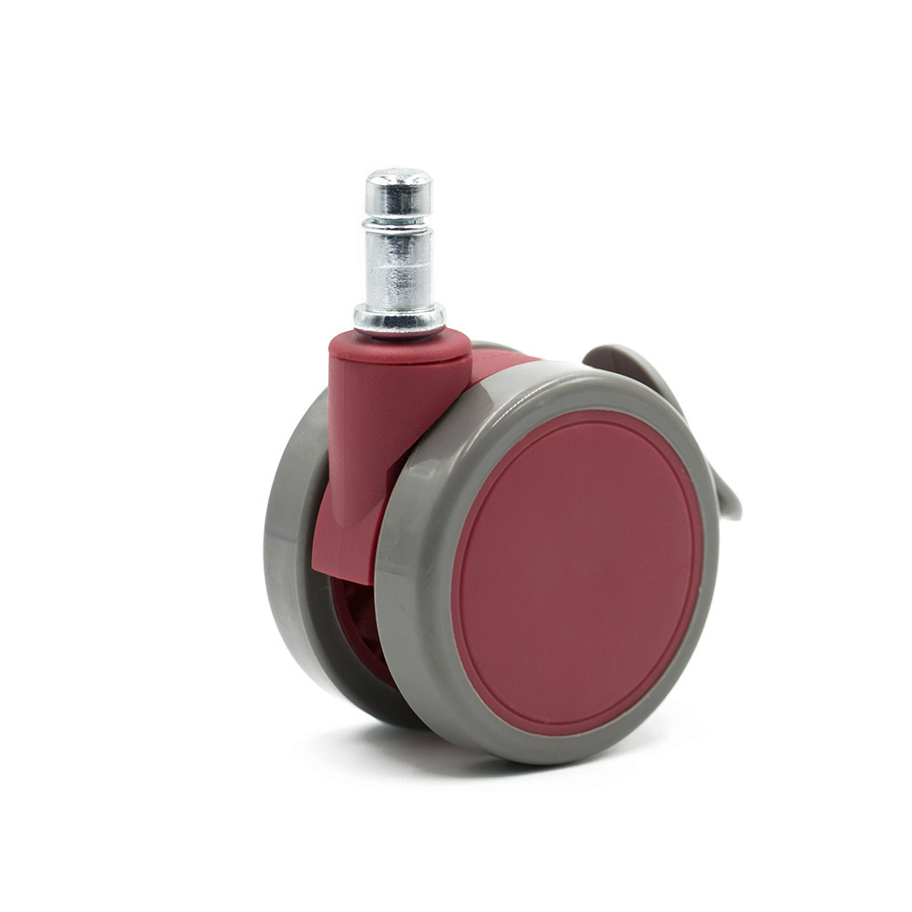 64mm PU brake office chair wheels3